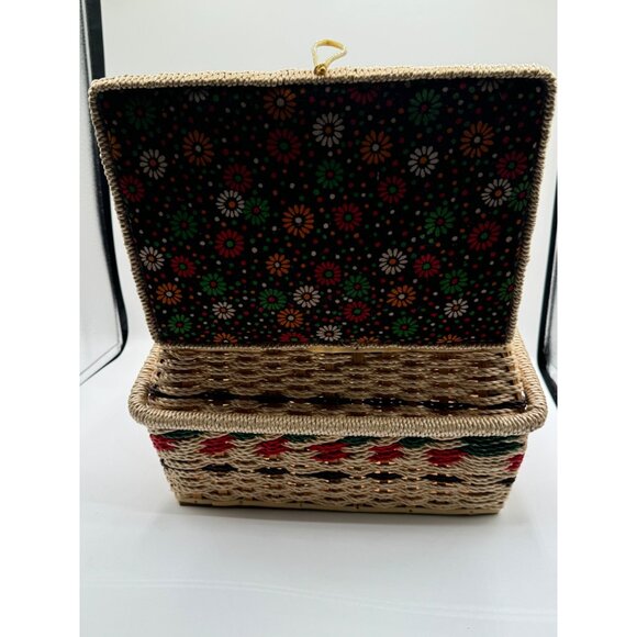 Vintage Wicker Style Sewing Notion and Tool Box - Picture 5 of 11